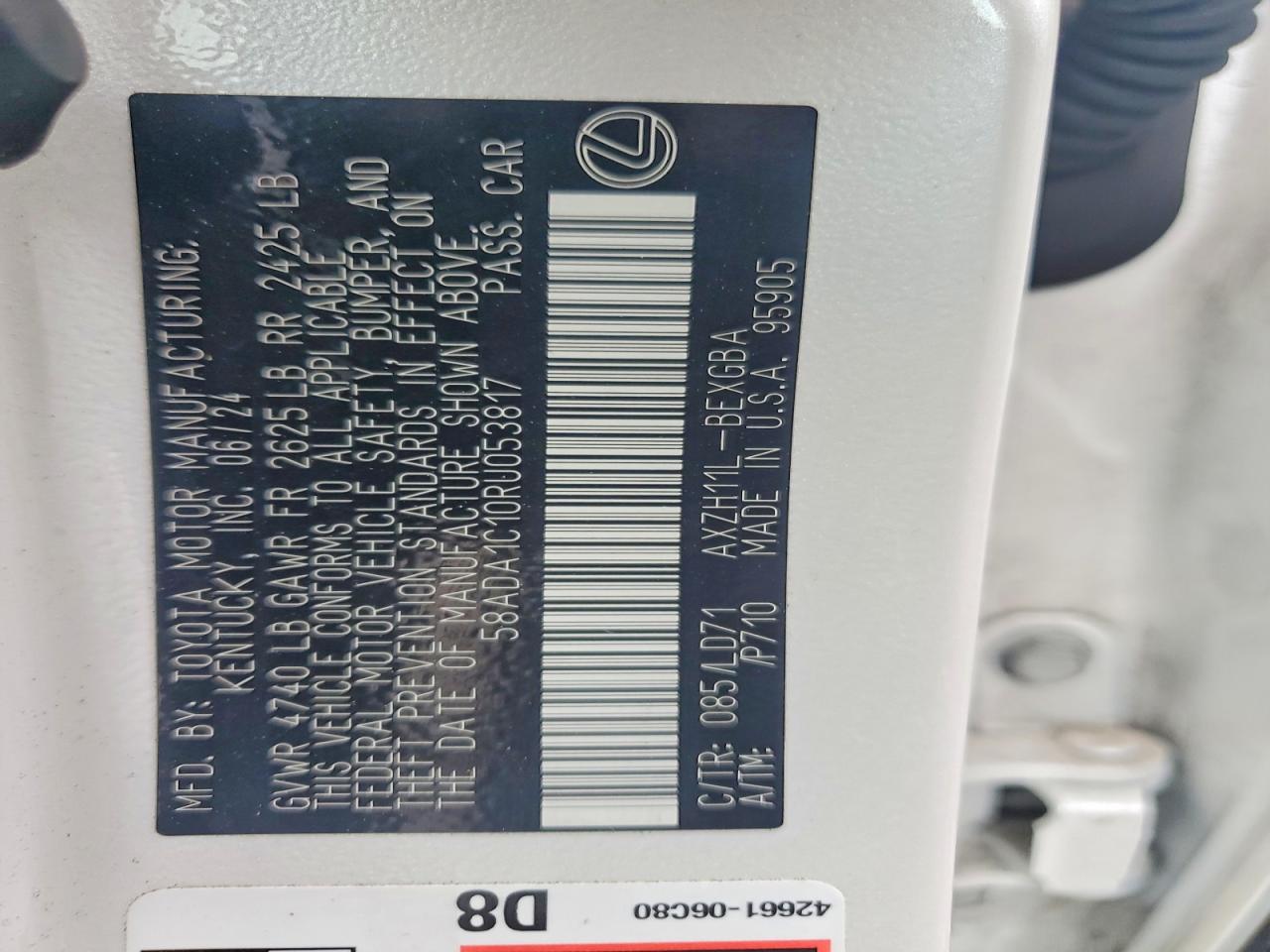 2024 LEXUS ES 300H BASE photo 12