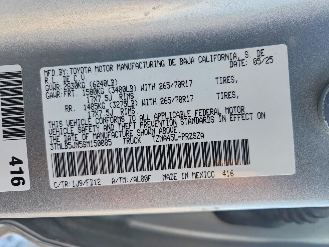 2025 TOYOTA TACOMA DOUBLE CAB photo 12