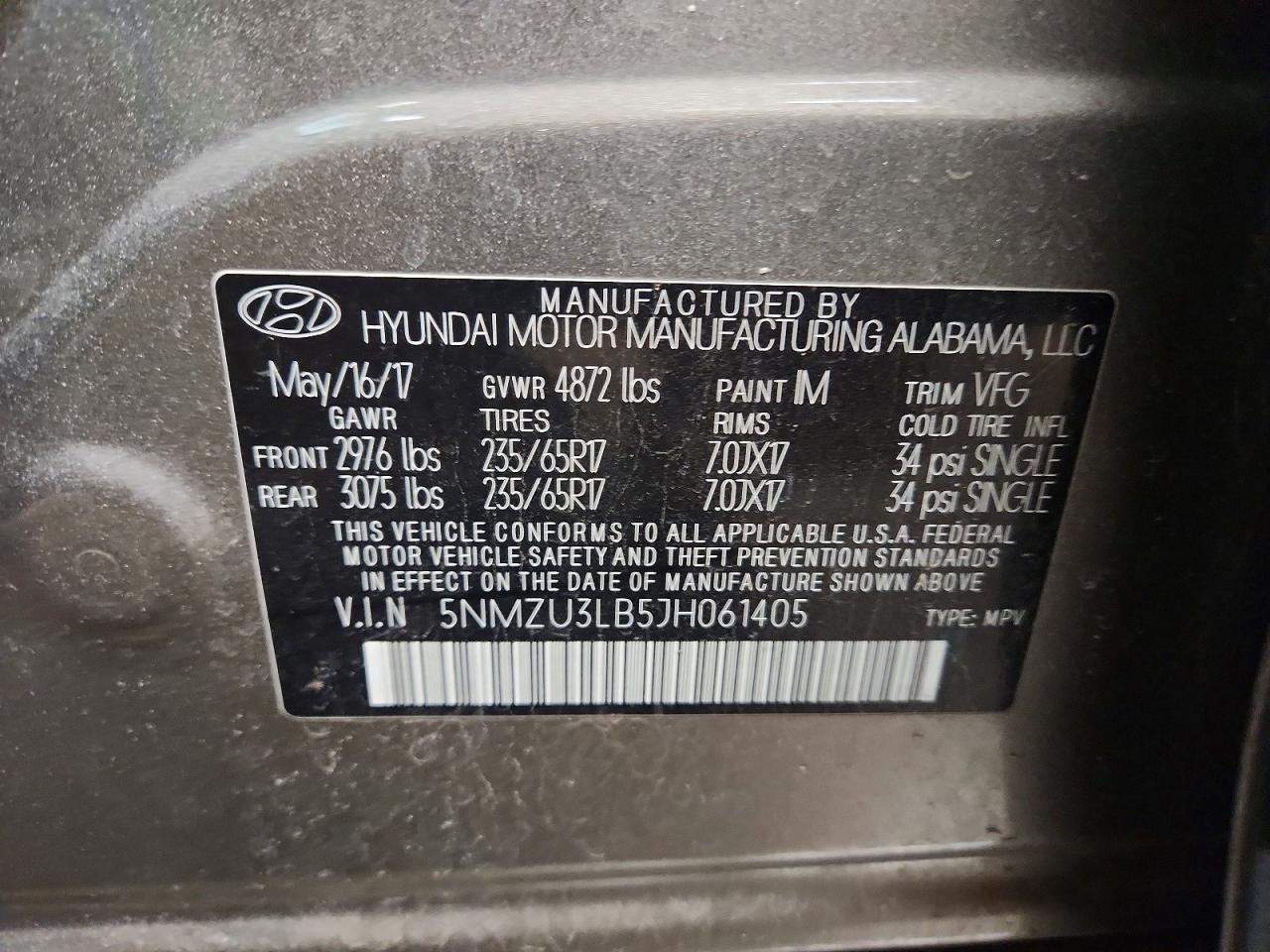 2018 HYUNDAI SANTA FE SPORT 2.4L photo 13