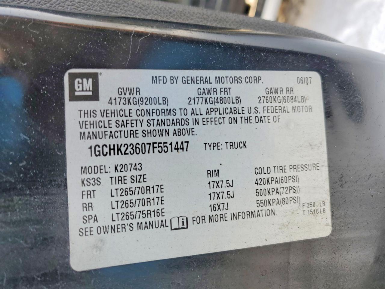 2007 CHEVROLET SILVERADO K2500 HEAVY DUTY photo 23