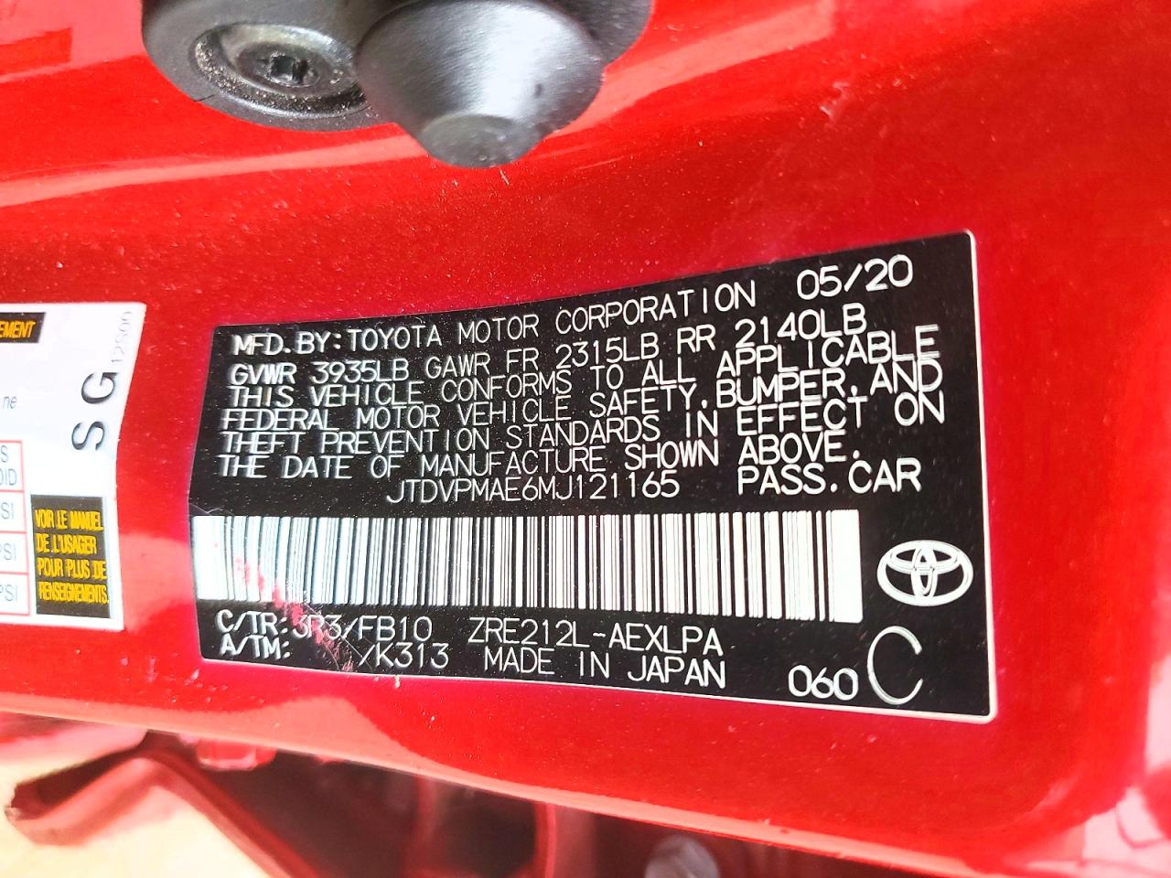 2021 TOYOTA COROLLA LE photo 34
