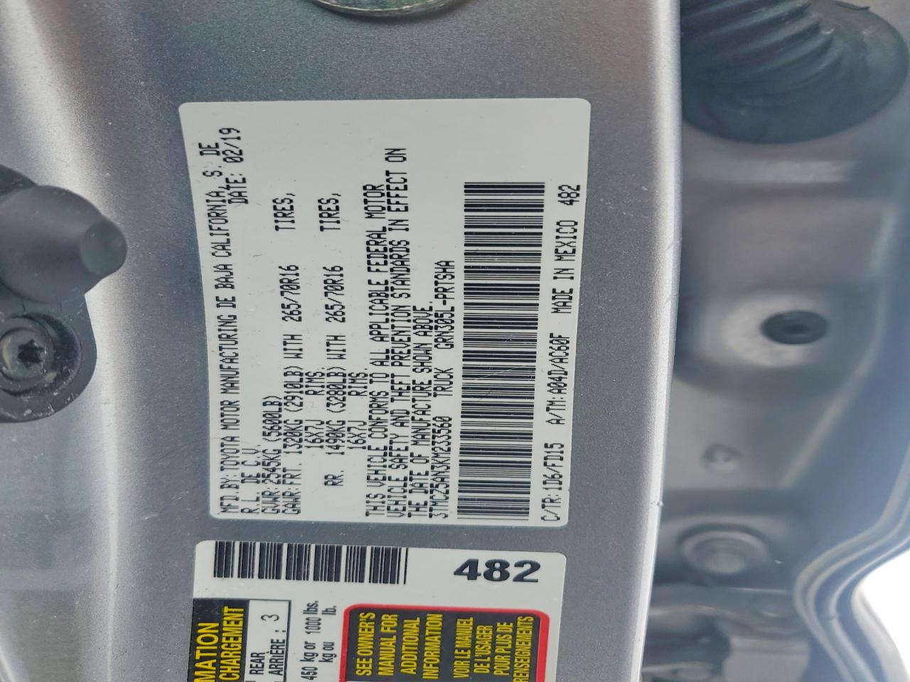 2019 TOYOTA TACOMA TRD OFF-ROAD photo 23