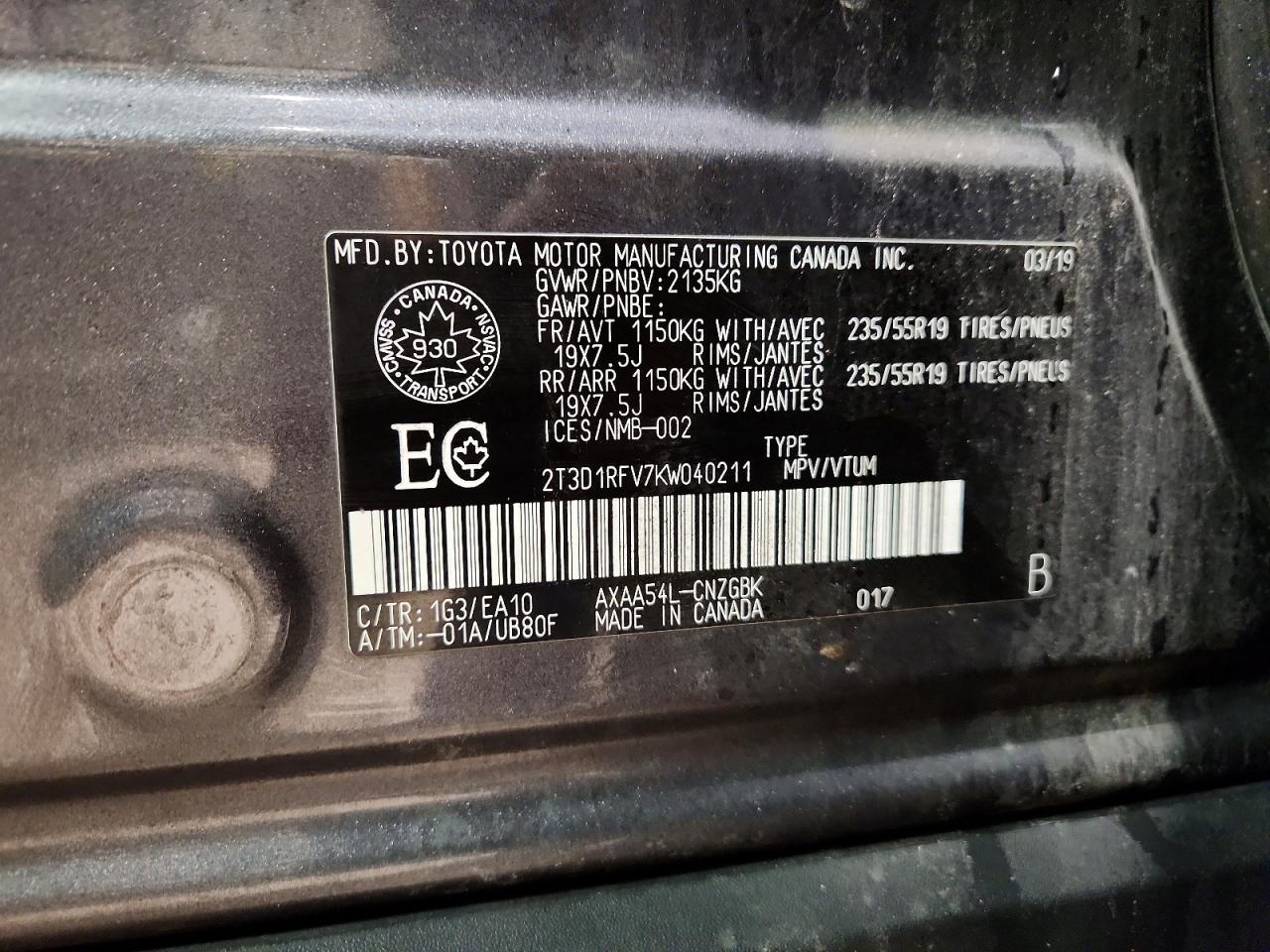 2019 TOYOTA RAV4 LIMITED photo 27