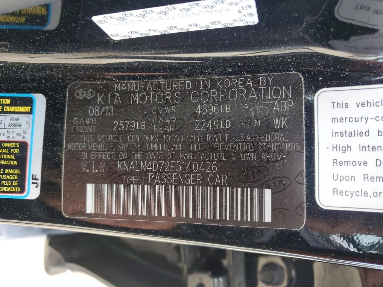 2014 KIA CADENZA PREMIUM photo 23