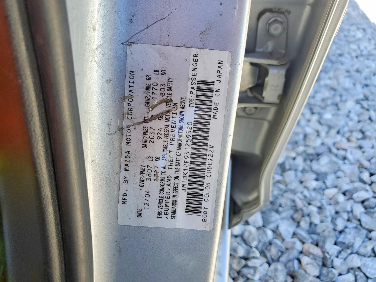 2005 MAZDA 3 I photo 12