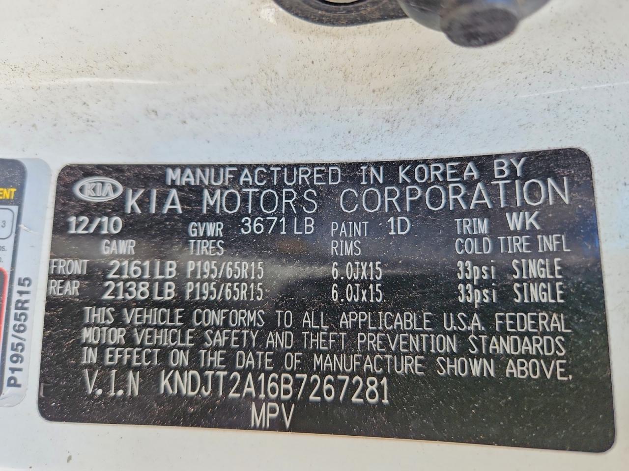 2011 KIA SOUL BASE photo 25