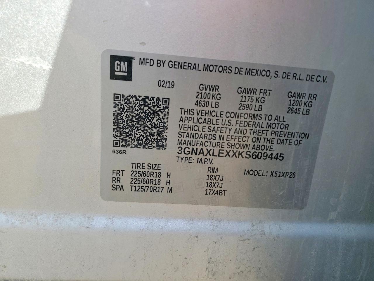 2019 CHEVROLET EQUINOX LT photo 37