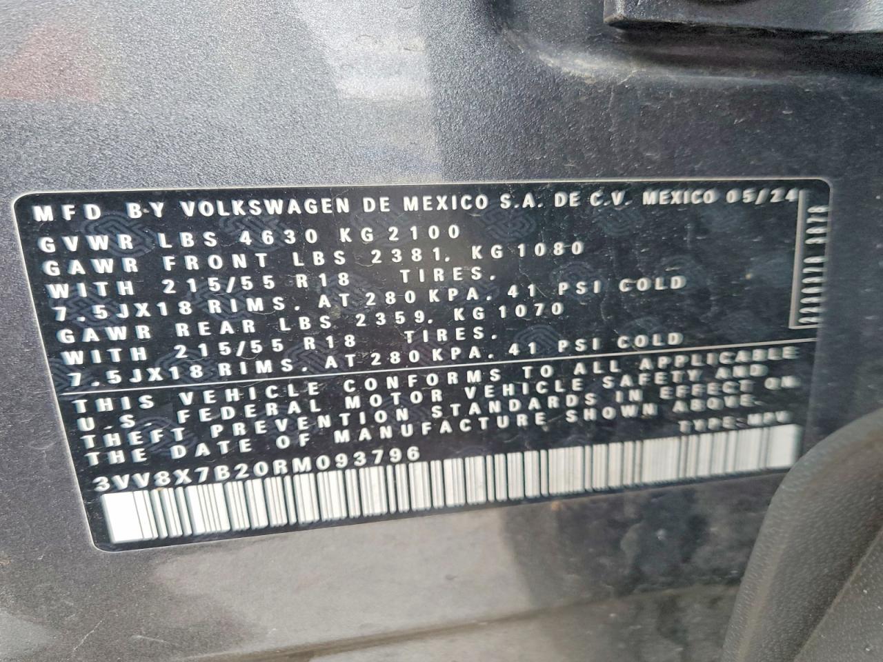 2024 VOLKSWAGEN TAOS S photo 27
