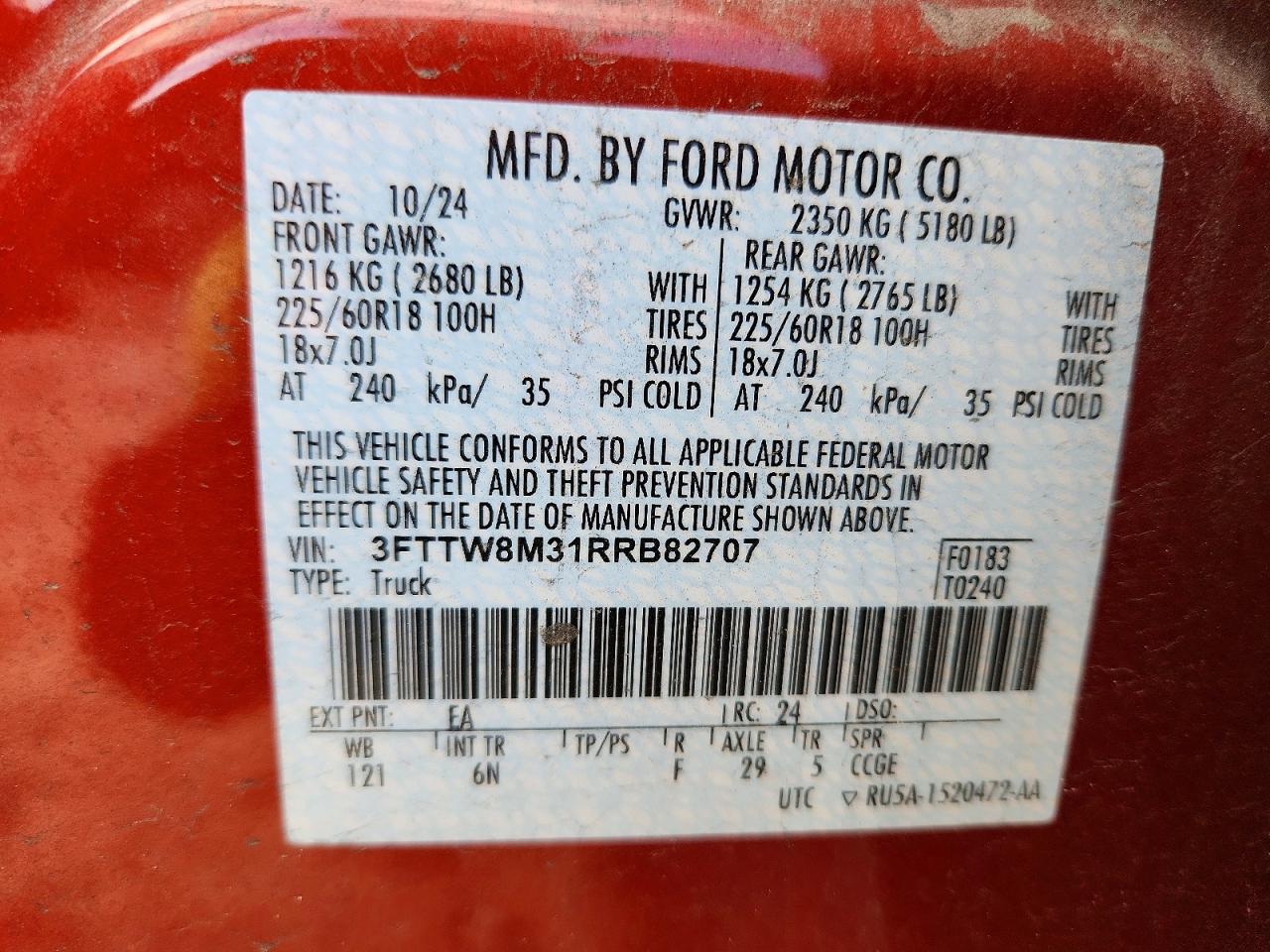 2024 FORD MAVERICK LARIAT photo 13