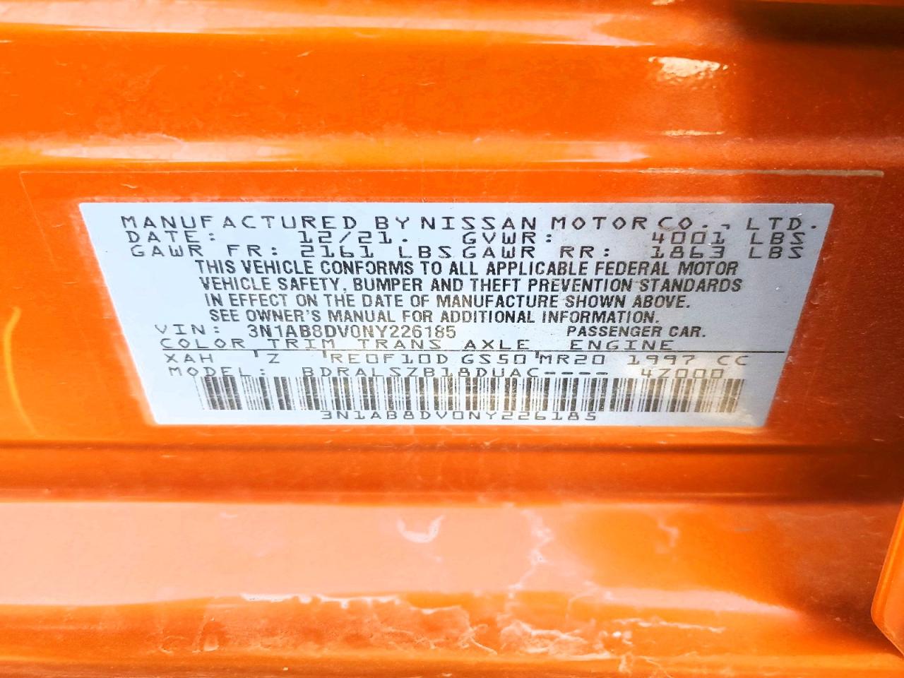 2022 NISSAN SENTRA SR photo 34