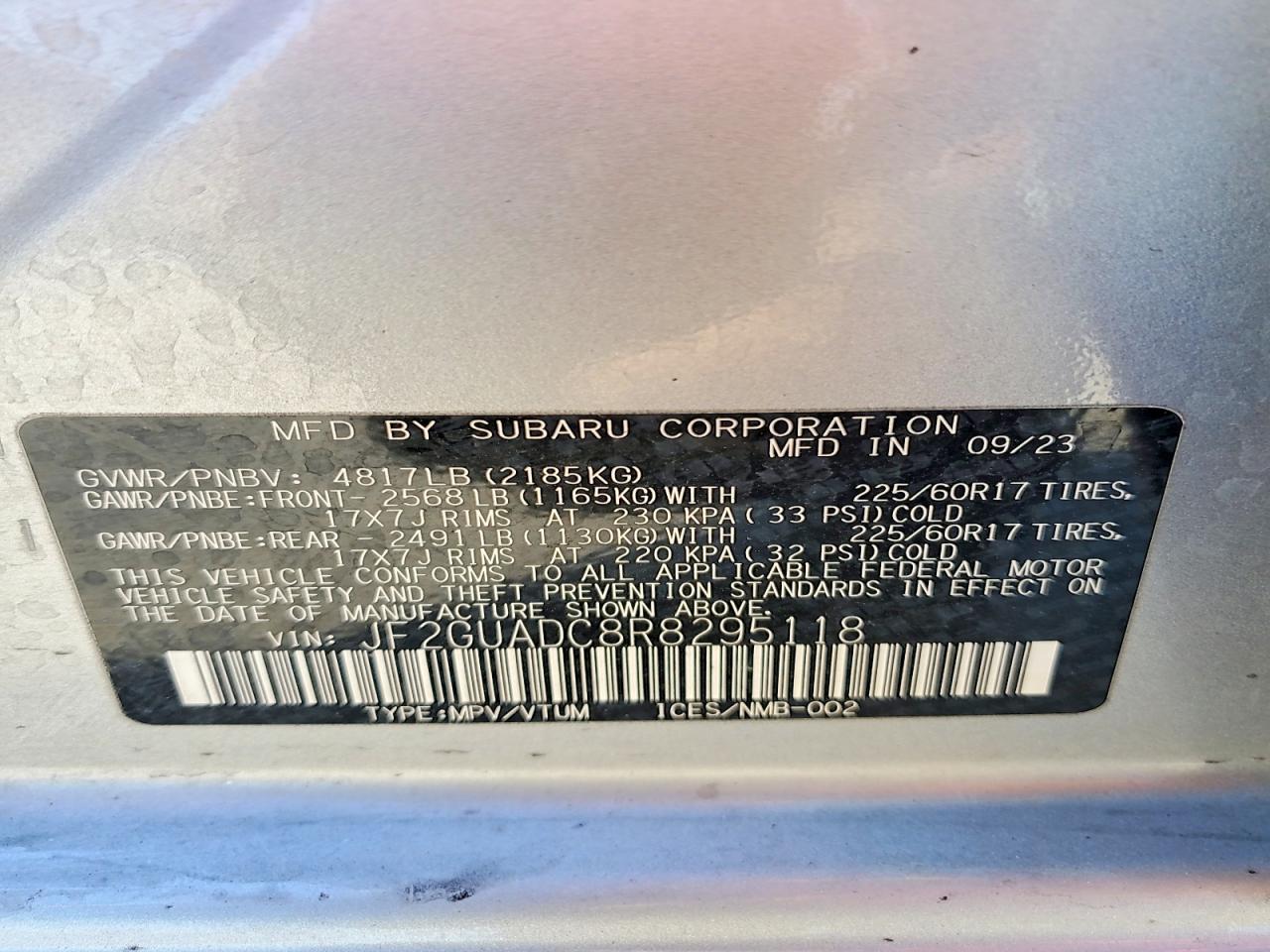 2024 SUBARU CROSSTREK PREMIUM photo 12