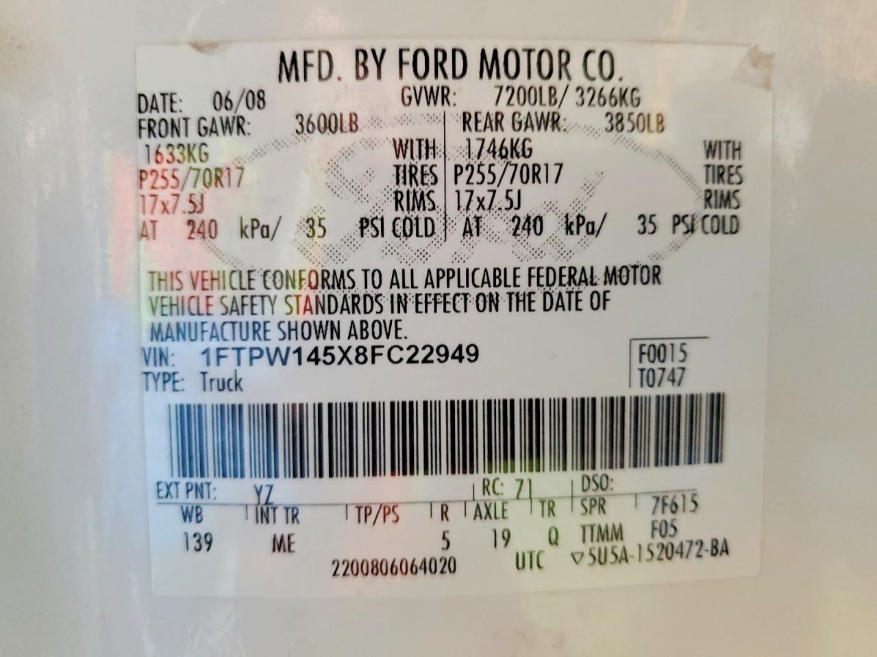 2008 FORD F150 SUPERCREW photo 23