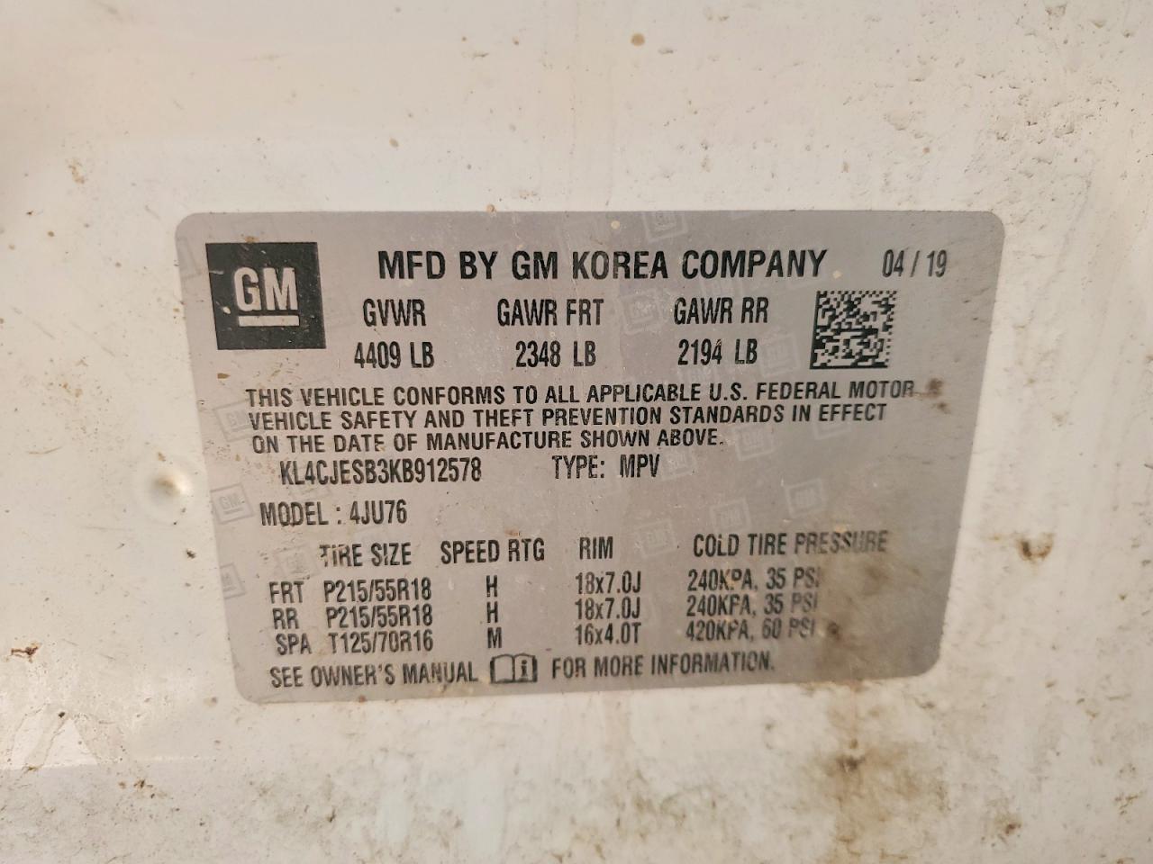 2019 BUICK ENCORE PREFERRED photo 13