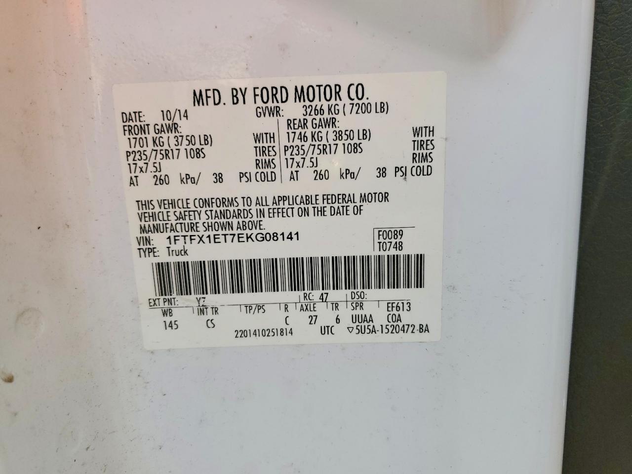 2014 FORD F150 SUPER CAB photo 23