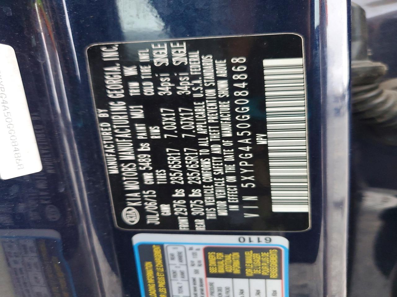 2016 KIA SORENTO LX photo 23