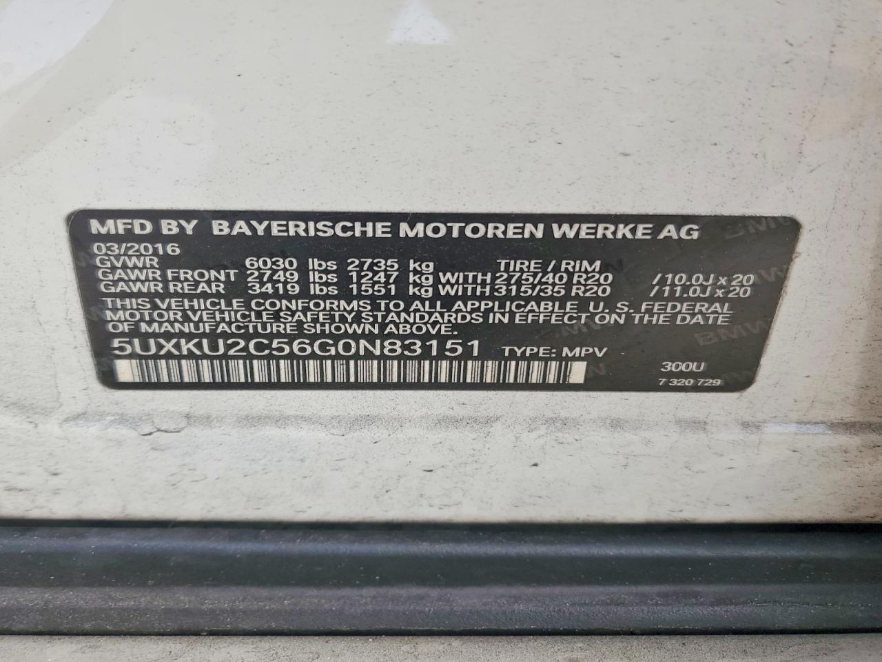 2016 BMW X6 XDRIVE35I photo 37