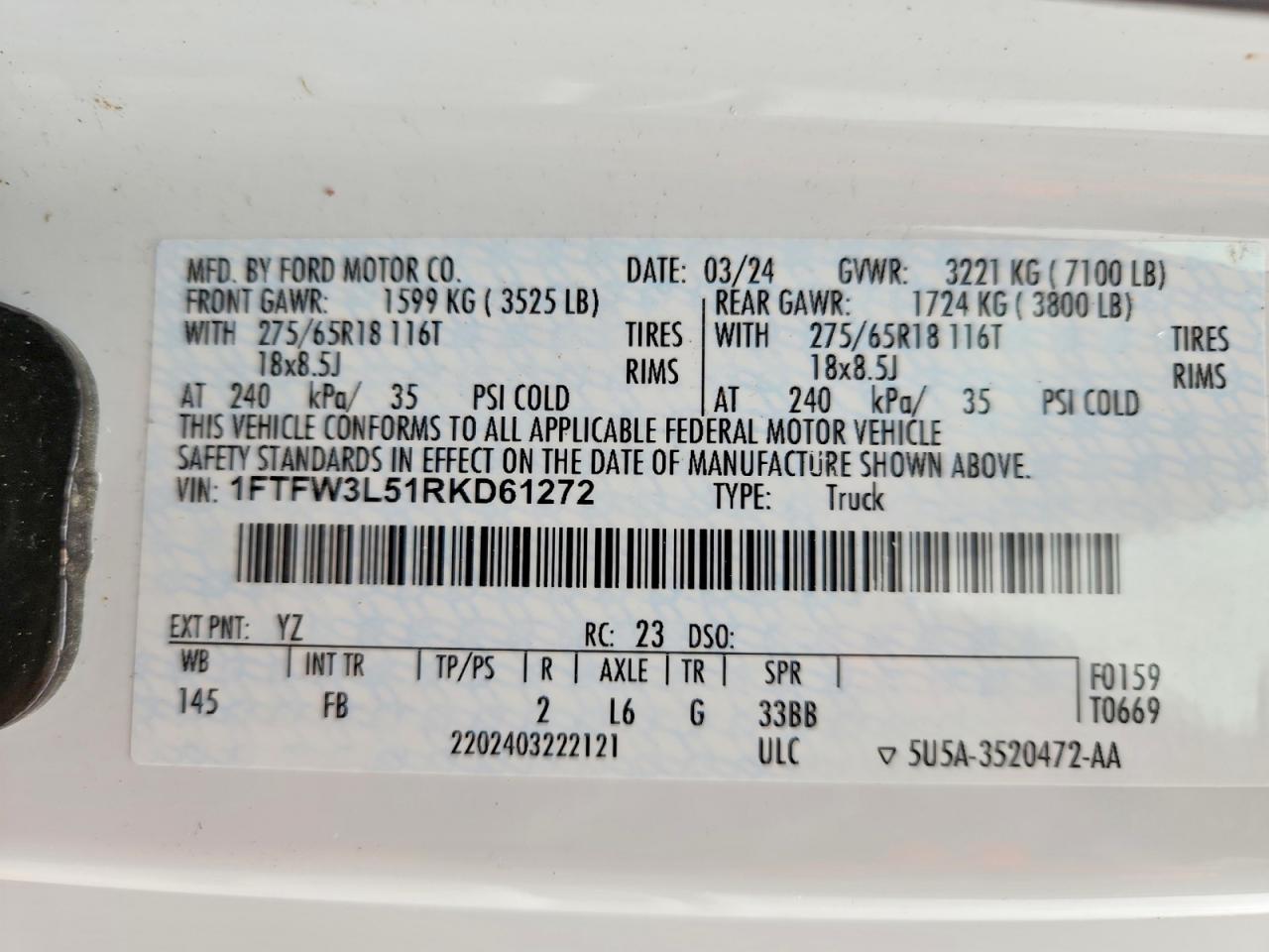 2024 FORD F150 XLT photo 25