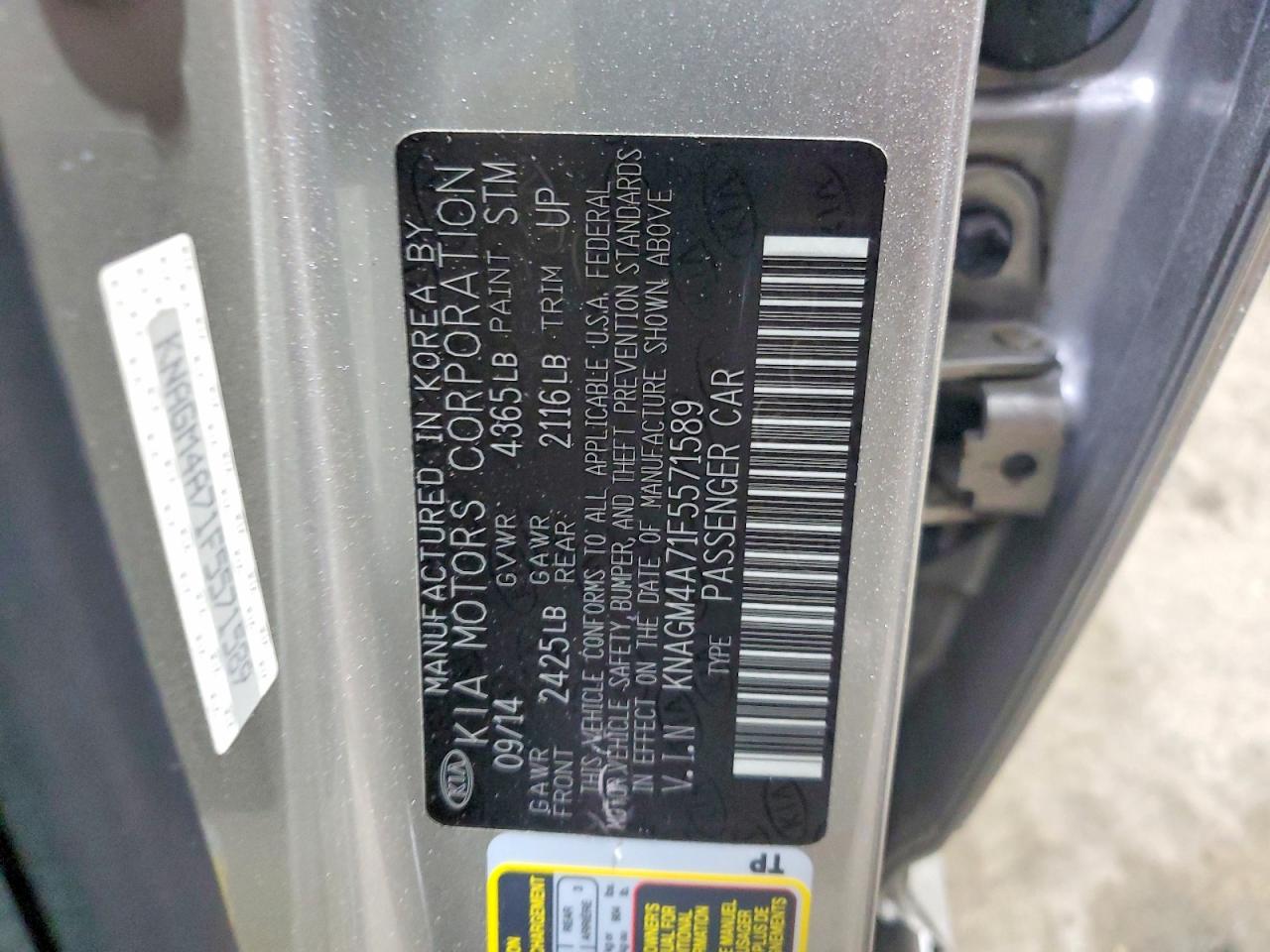 2015 KIA OPTIMA LX photo 25