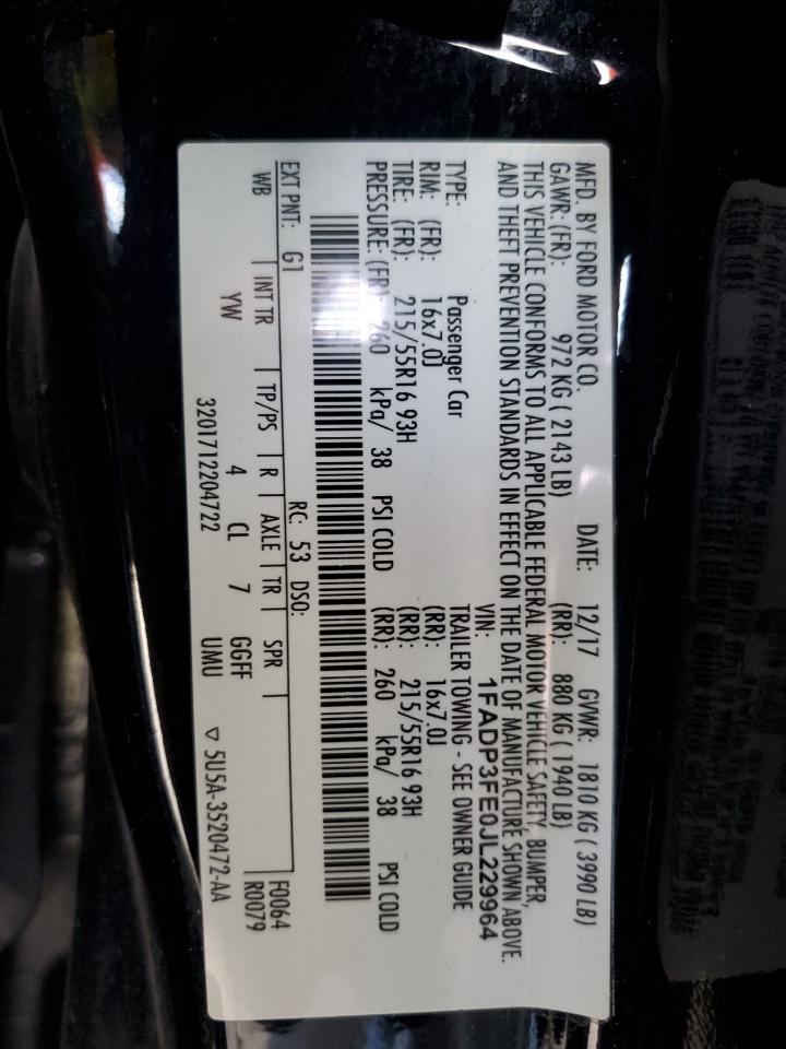 2018 FORD FOCUS SE photo 37