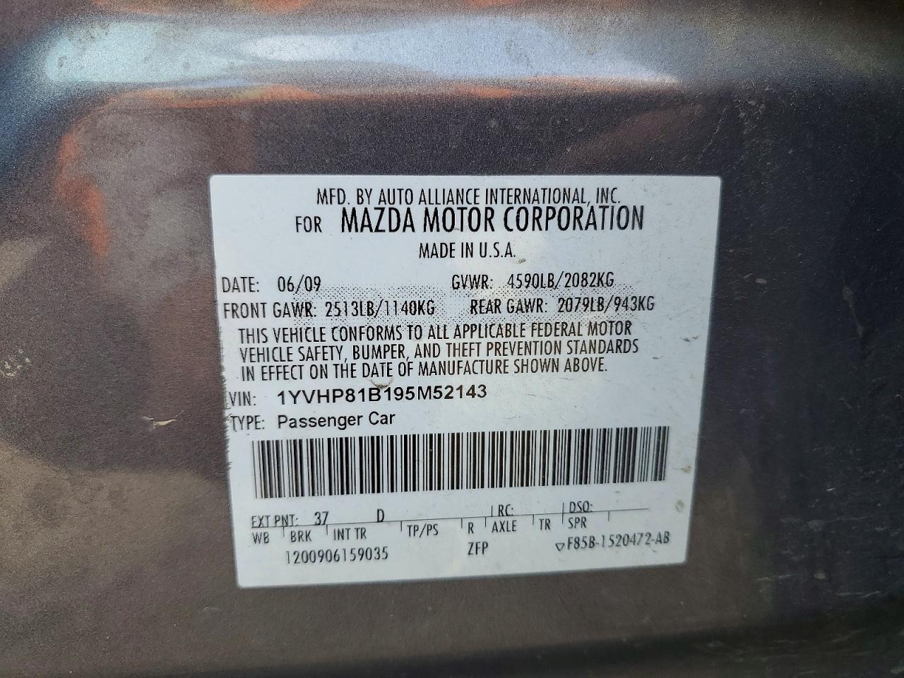 2009 MAZDA 6 S photo 45