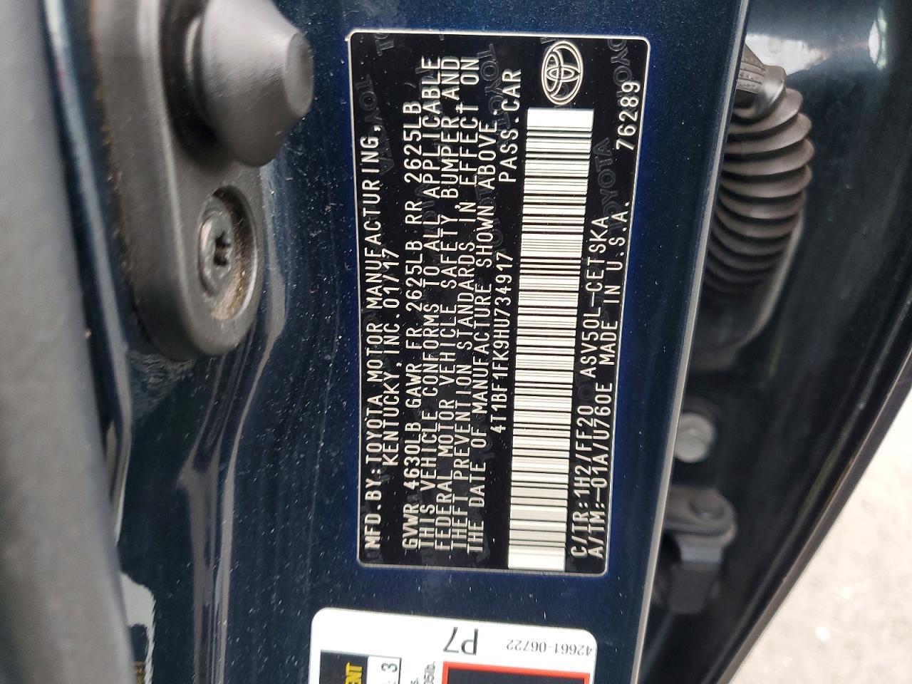 2017 TOYOTA CAMRY LE photo 23