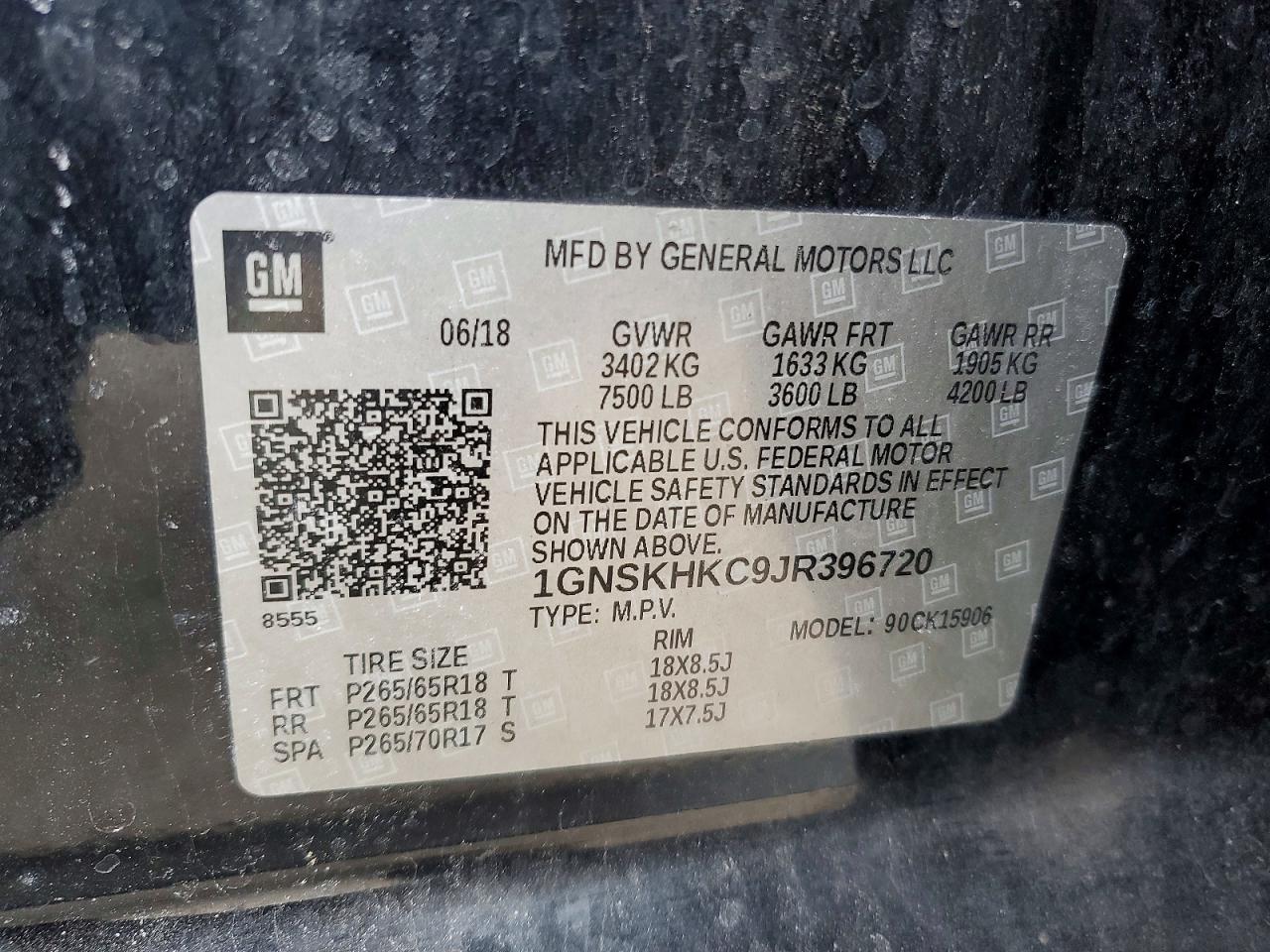 2018 CHEVROLET SUBURBAN K1500 LT photo 23