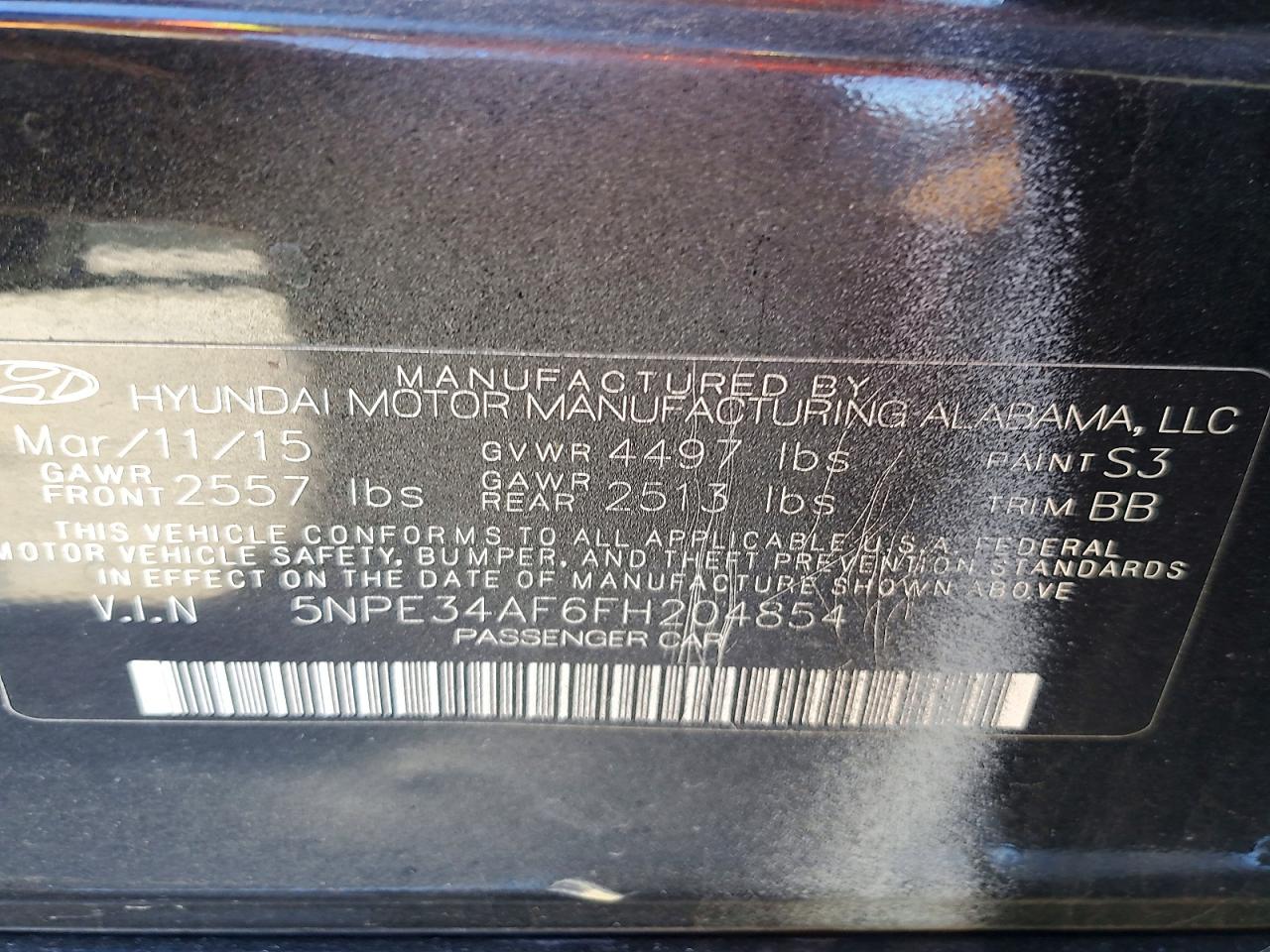 2015 HYUNDAI SONATA SPORT photo 23
