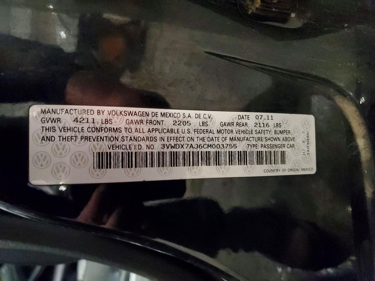 2012 VOLKSWAGEN JETTA SE photo 23