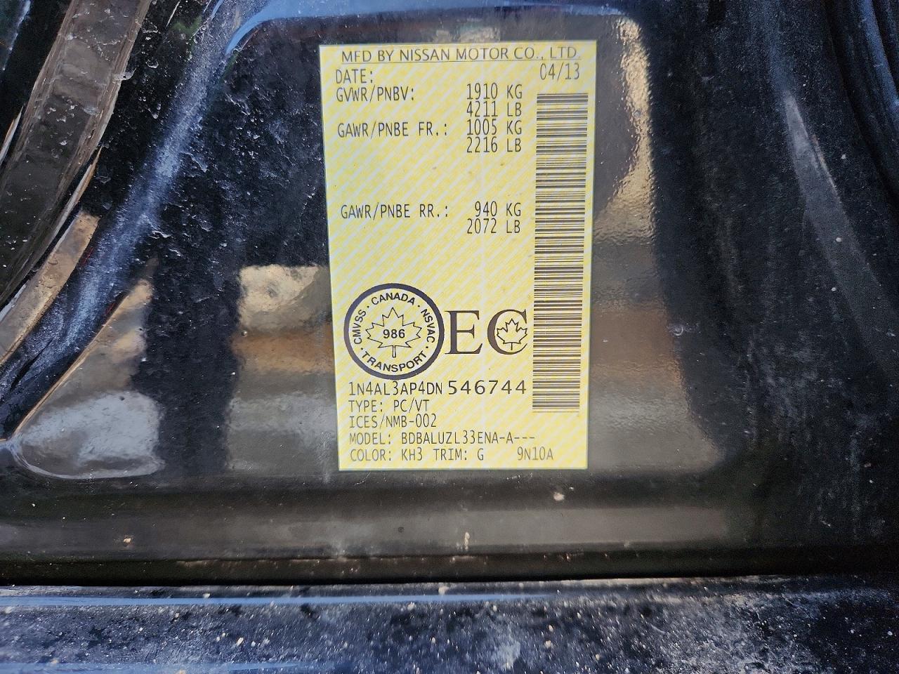 2013 NISSAN ALTIMA 2.5 photo 37