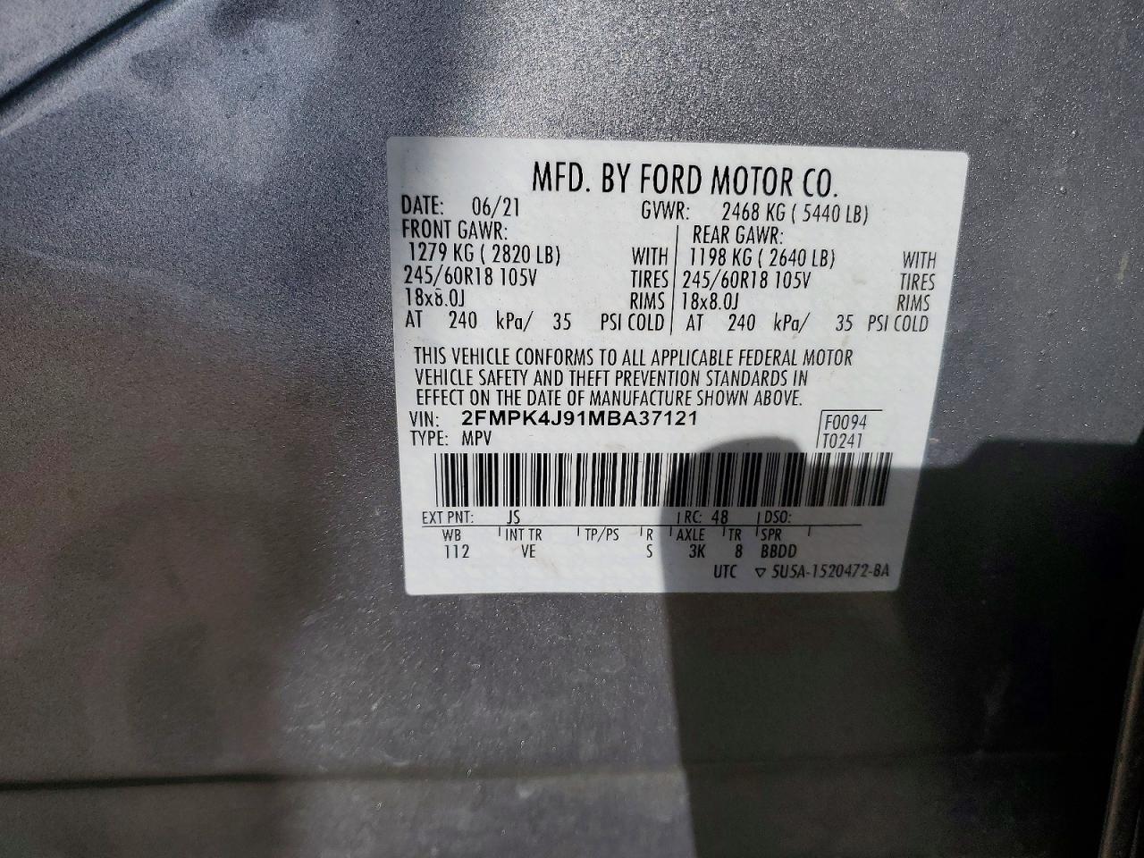 2021 FORD EDGE SEL photo 13