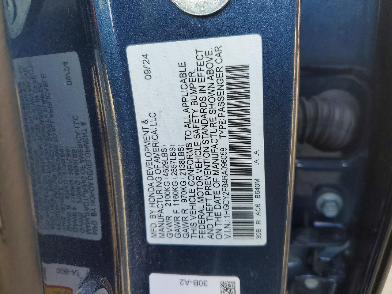2024 HONDA ACCORD TOURING HYBRID photo 12
