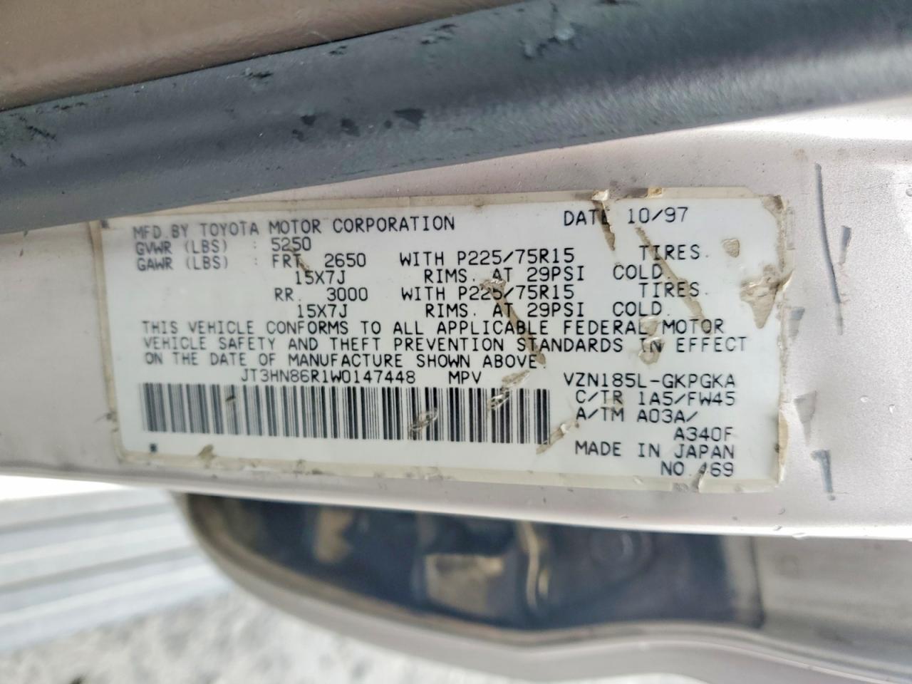 1998 TOYOTA 4RUNNER SR5 photo 13