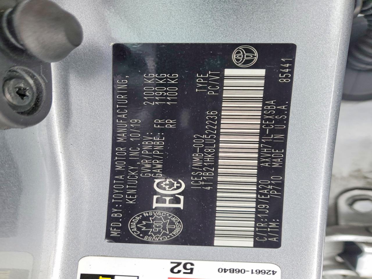 2020 TOYOTA CAMRY SE photo 37