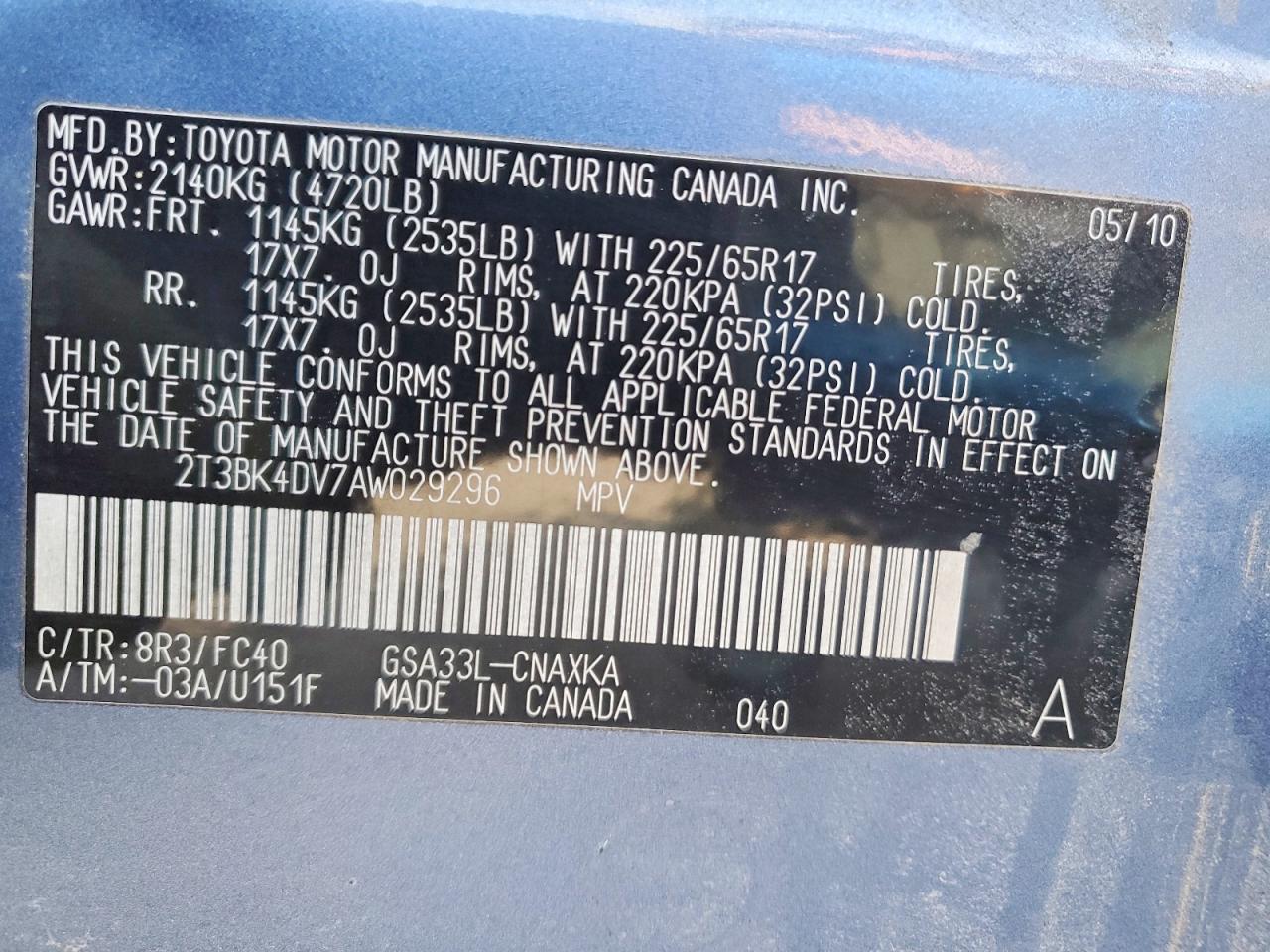 2010 TOYOTA RAV4 BASE photo 25