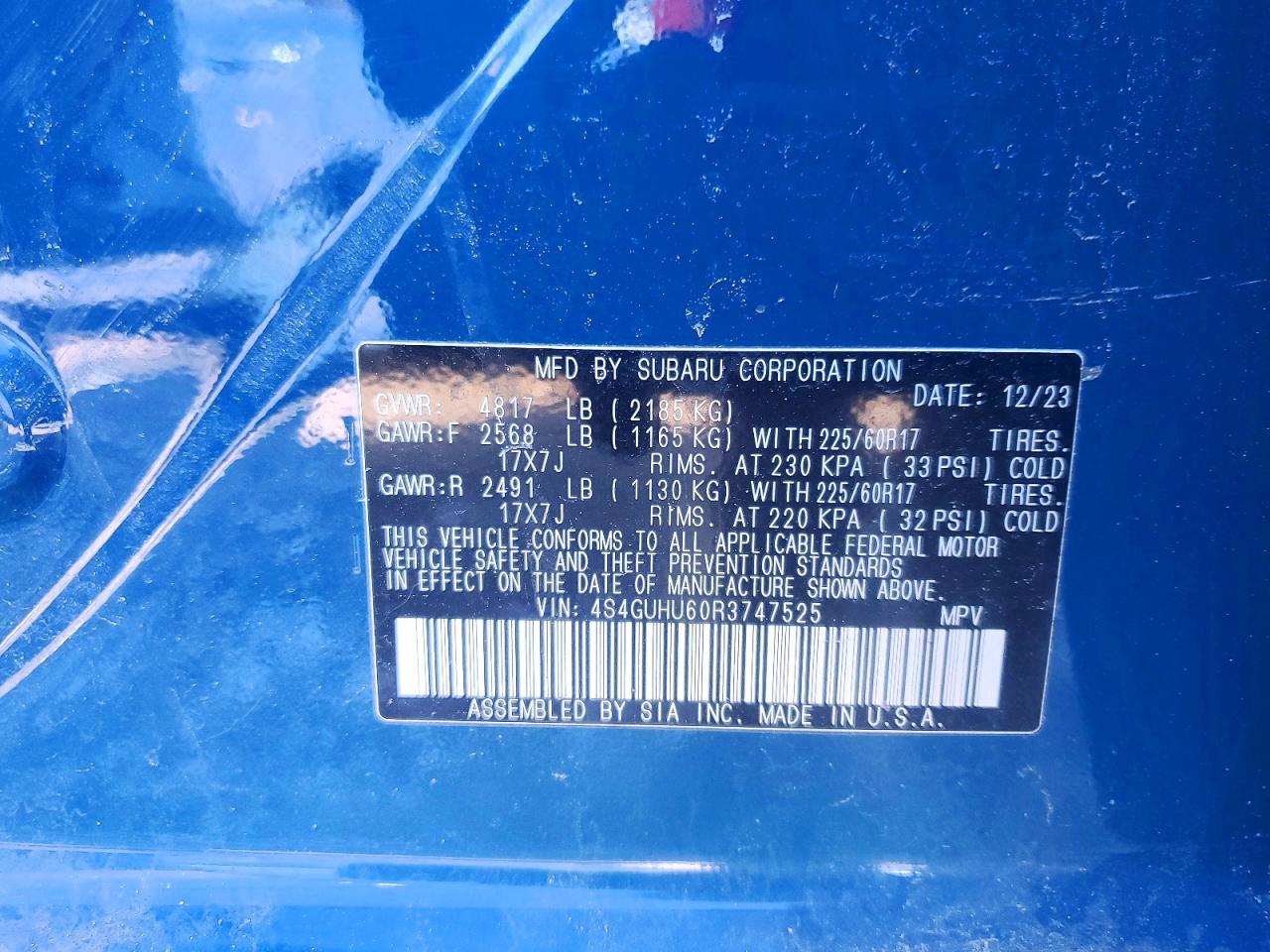 2024 SUBARU CROSSTREK WILDERNESS photo 13