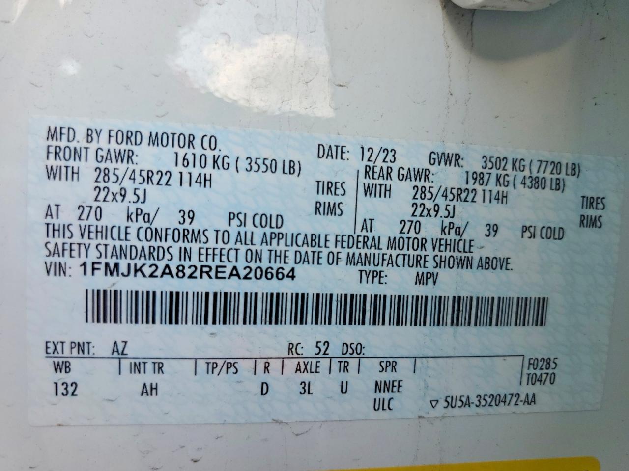 2024 FORD EXPEDITION MAX LIMITED photo 14