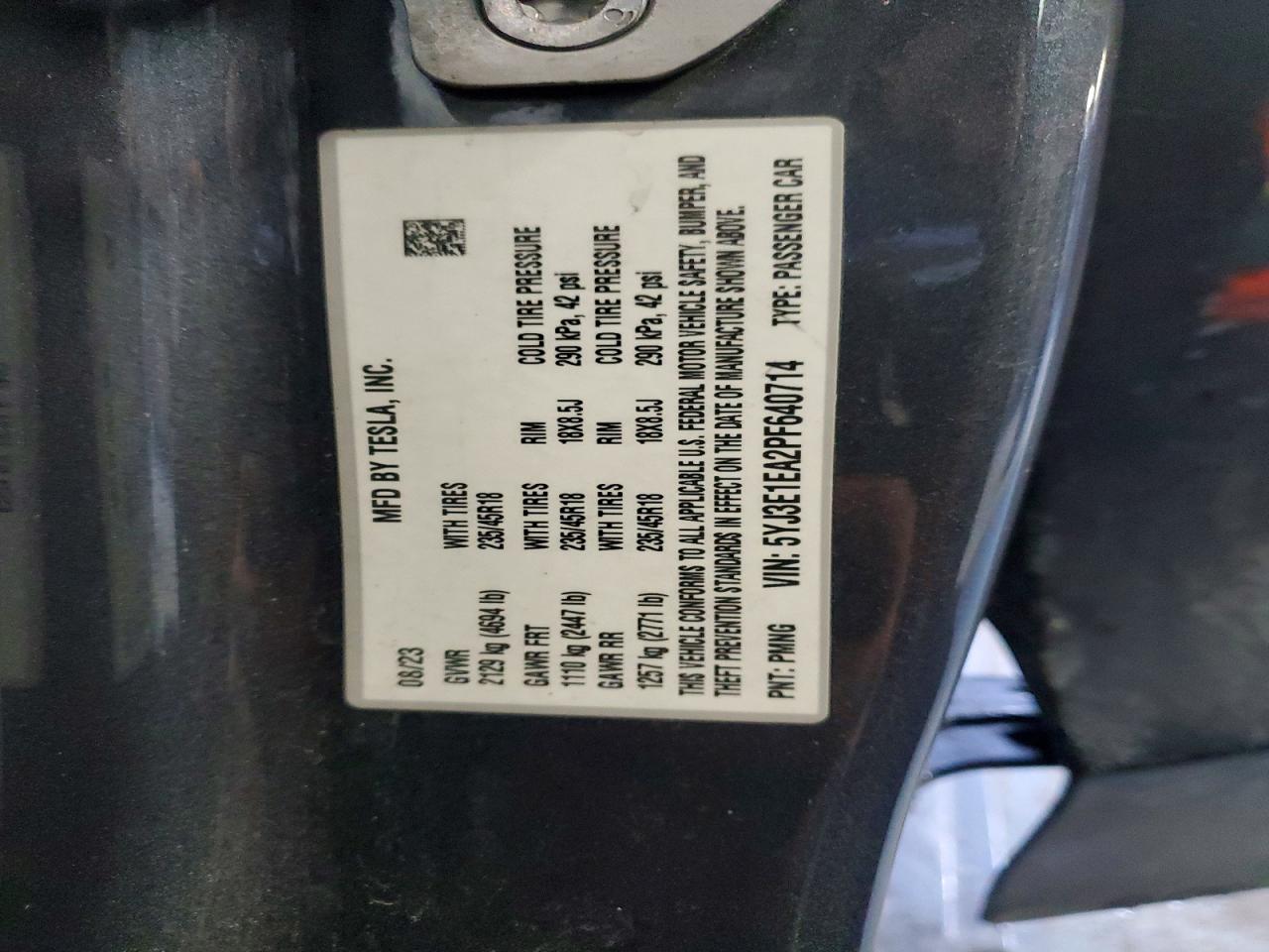 2023 TESLA MODEL 3 photo 23