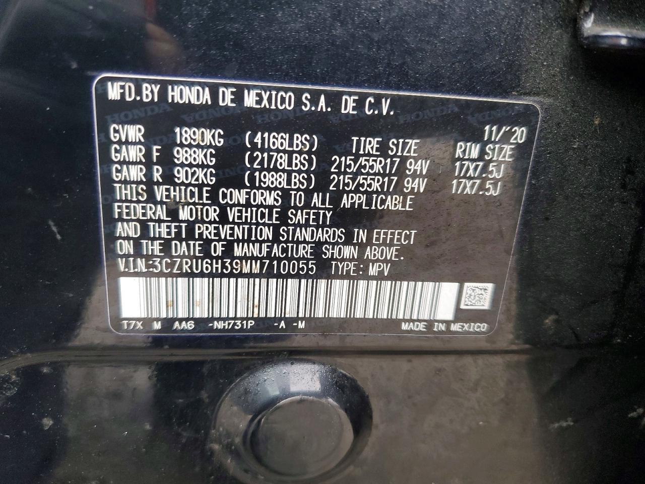 2021 HONDA HR-V LX photo 25