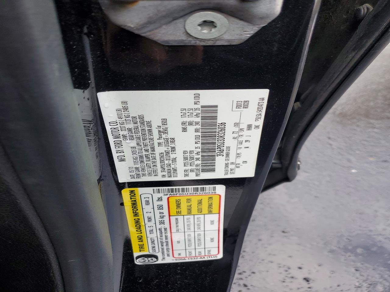 2013 FORD FUSION TITANIUM PHEV photo 12