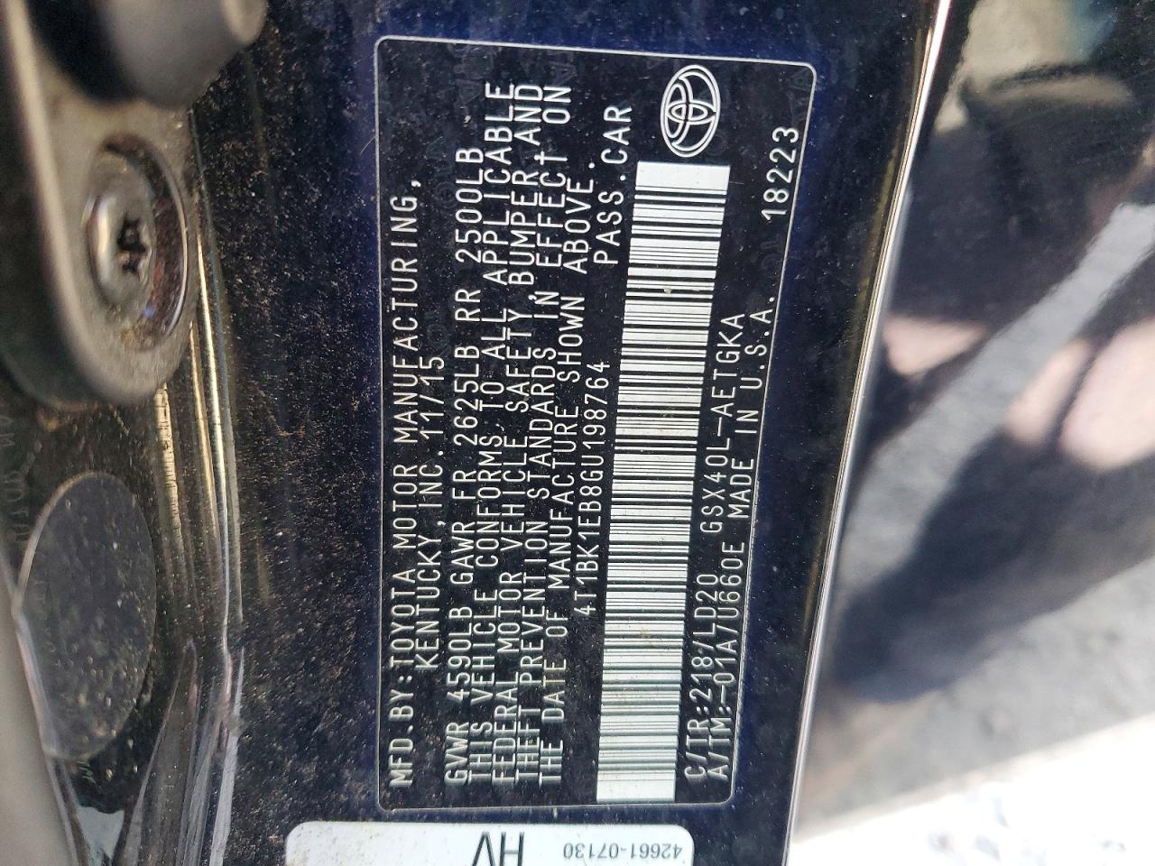 2016 TOYOTA AVALON XLE photo 34