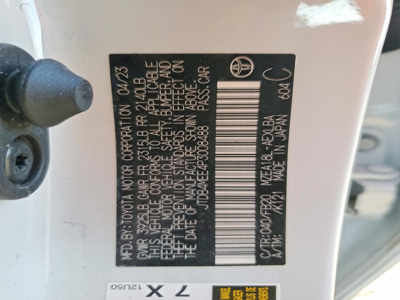 2023 TOYOTA COROLLA LE photo 25