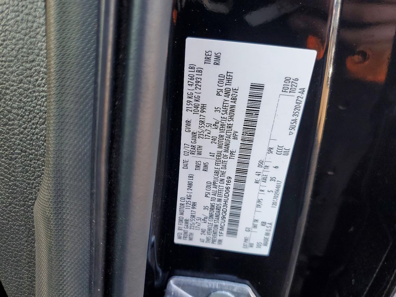 2017 FORD ESCAPE SE photo 25