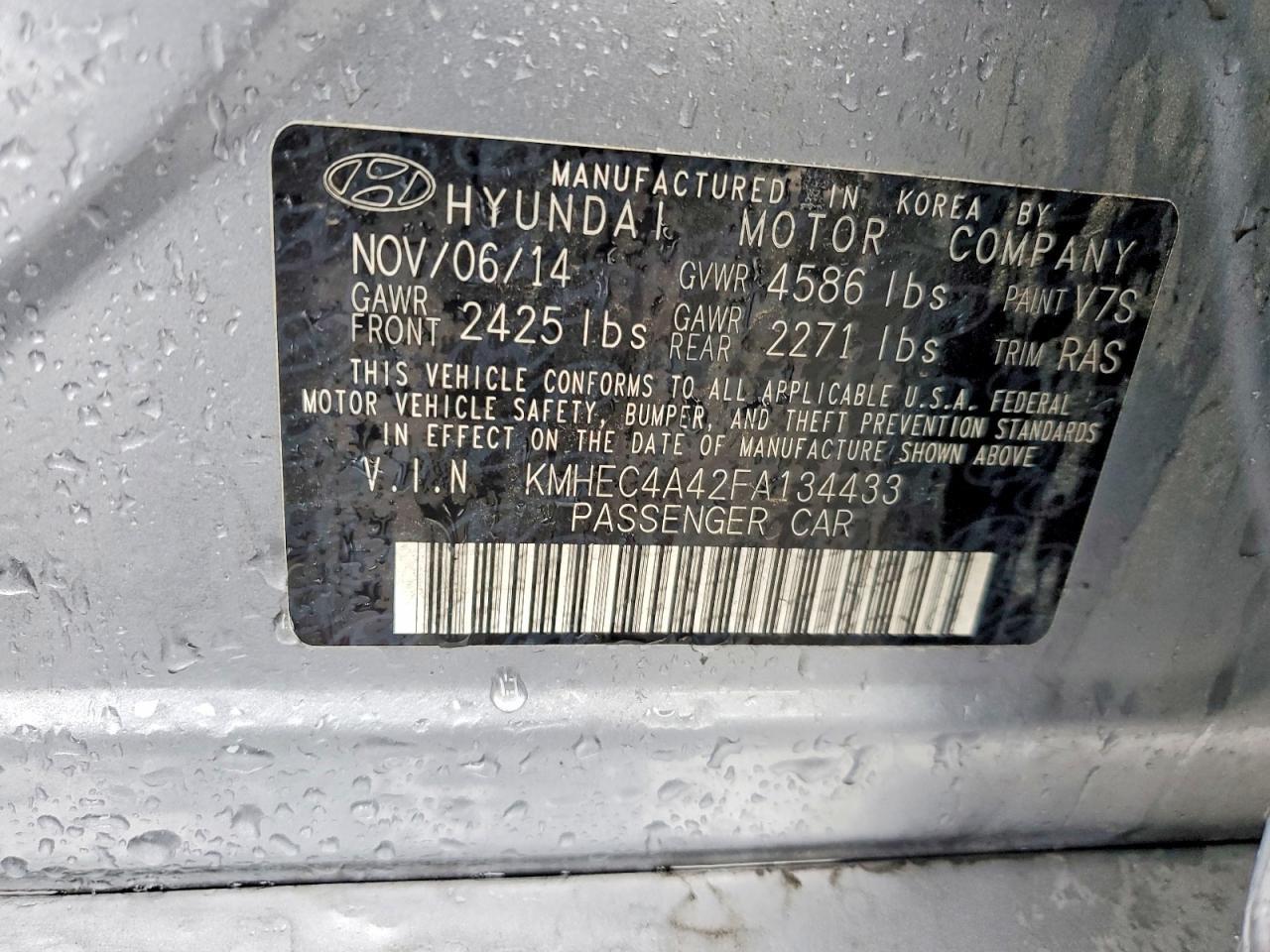 2015 HYUNDAI SONATA photo 34
