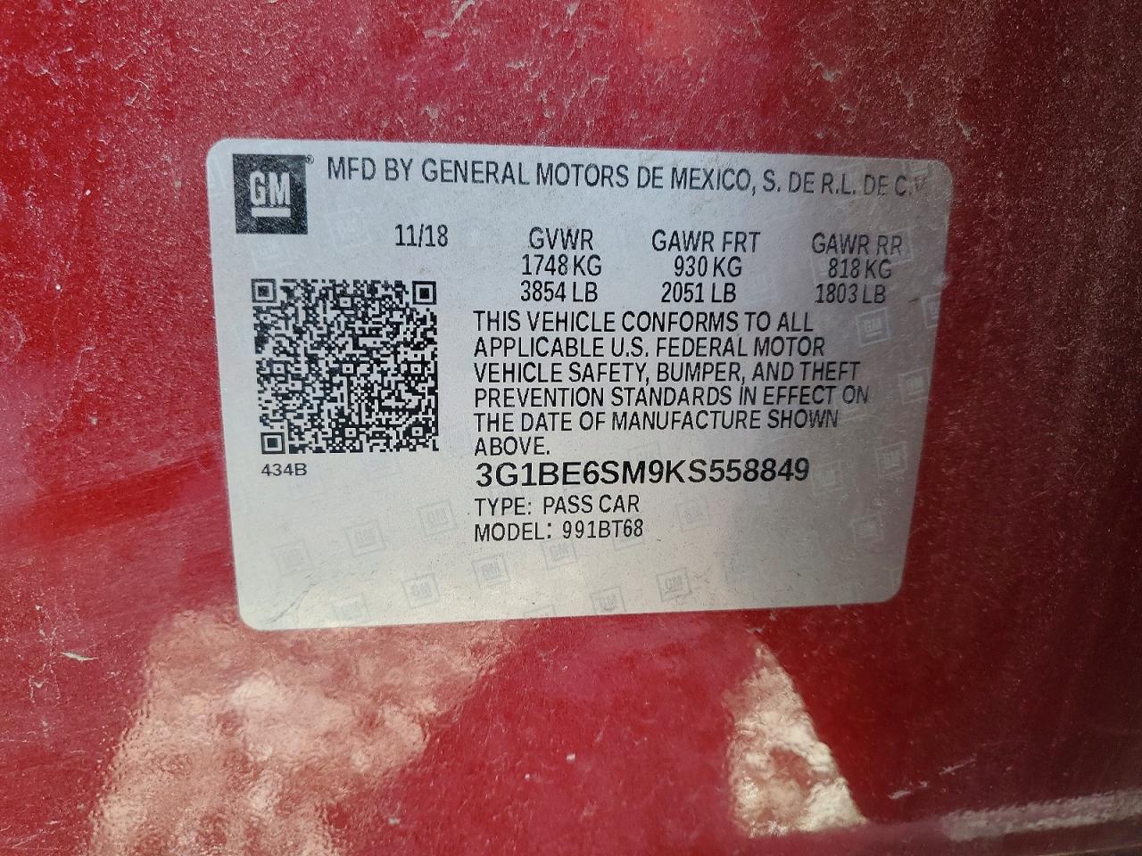 2019 CHEVROLET CRUZE LT photo 37