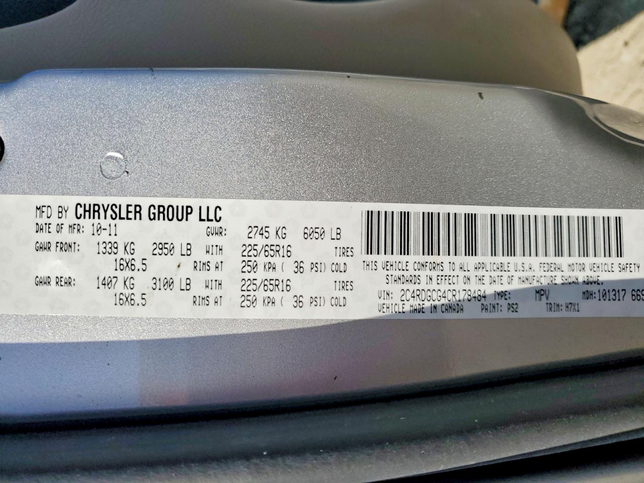 2012 DODGE GRAND CARAVAN SXT photo 14