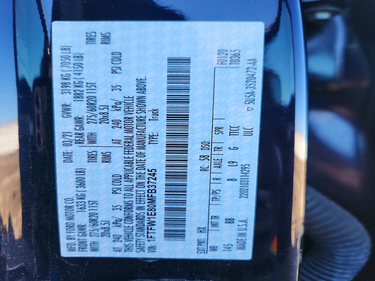2021 FORD F150 SUPERCREW photo 25