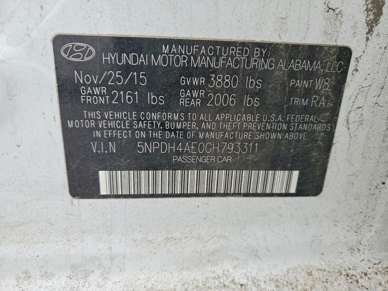 2016 HYUNDAI ELANTRA SE photo 12