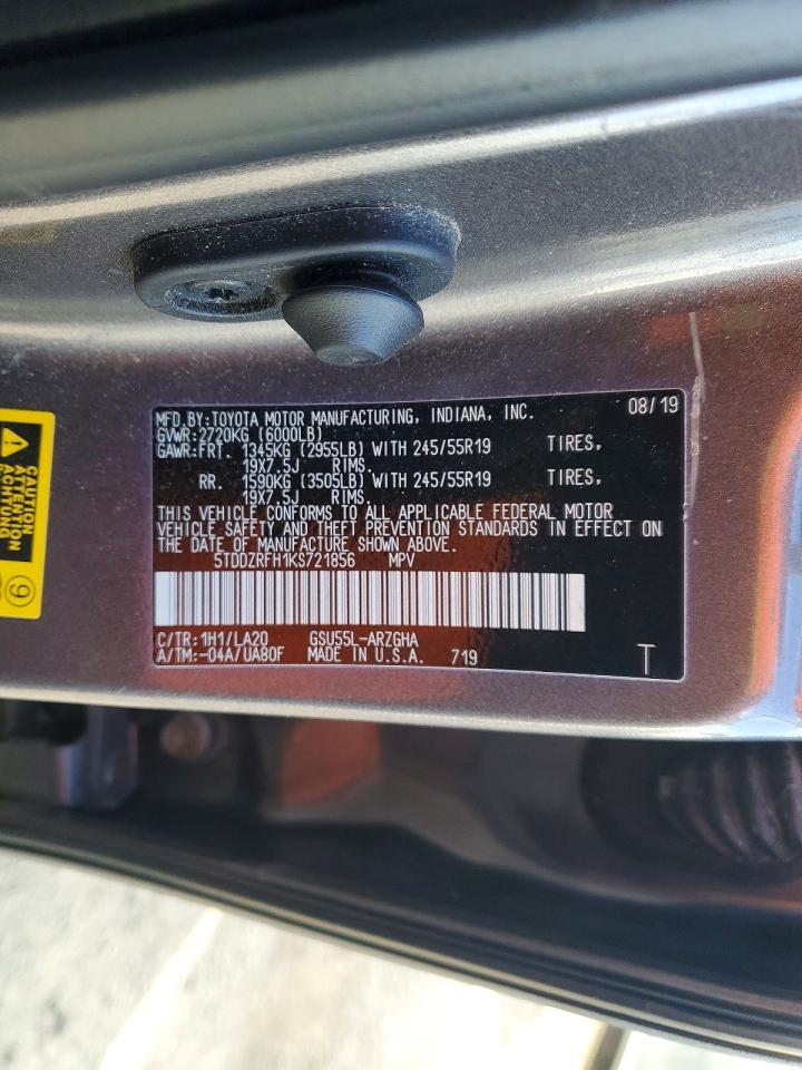 2019 TOYOTA HIGHLANDER LIMITED photo 13