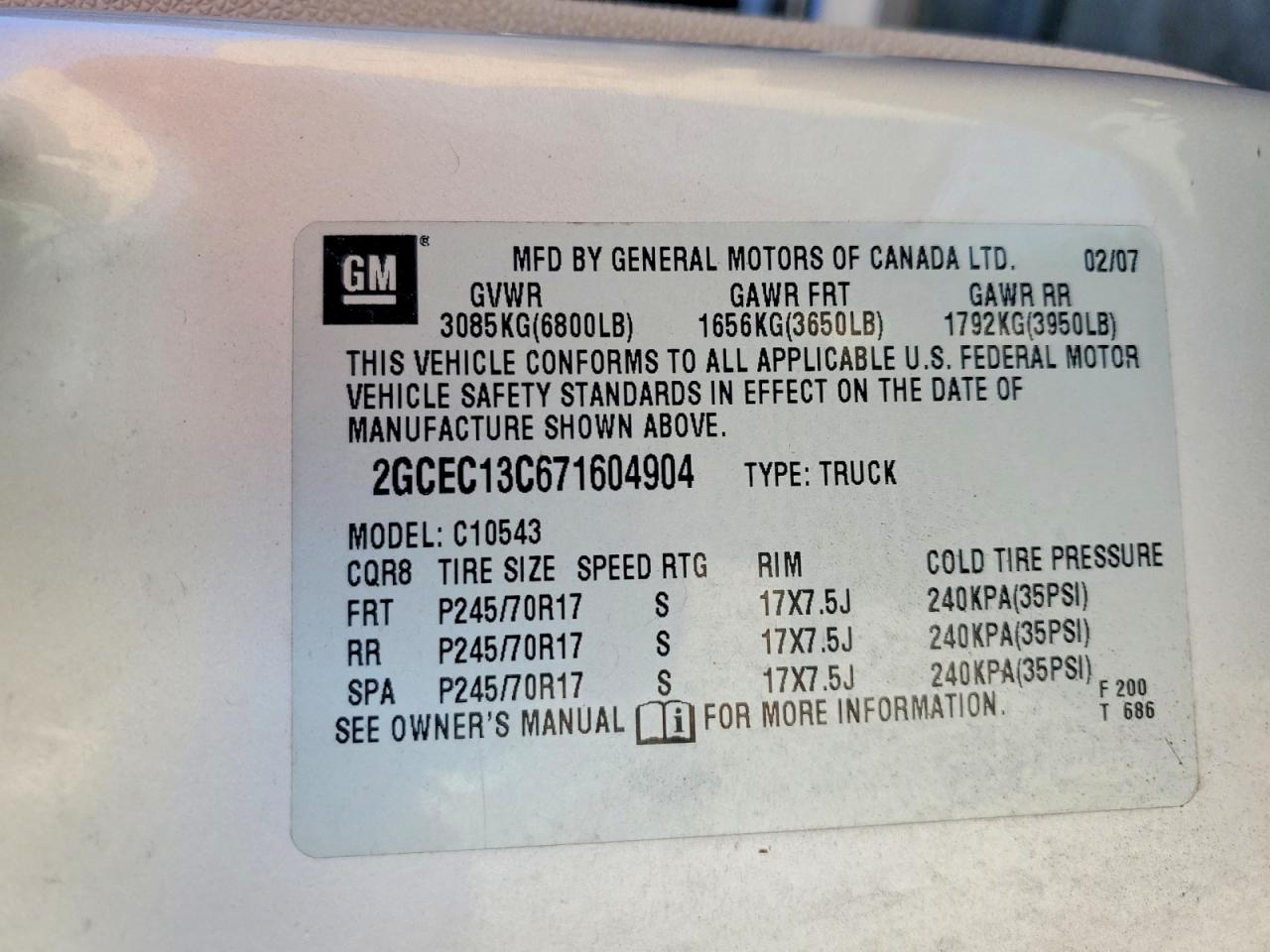 2007 CHEVROLET SILVERADO C1500 CREW CAB photo 34