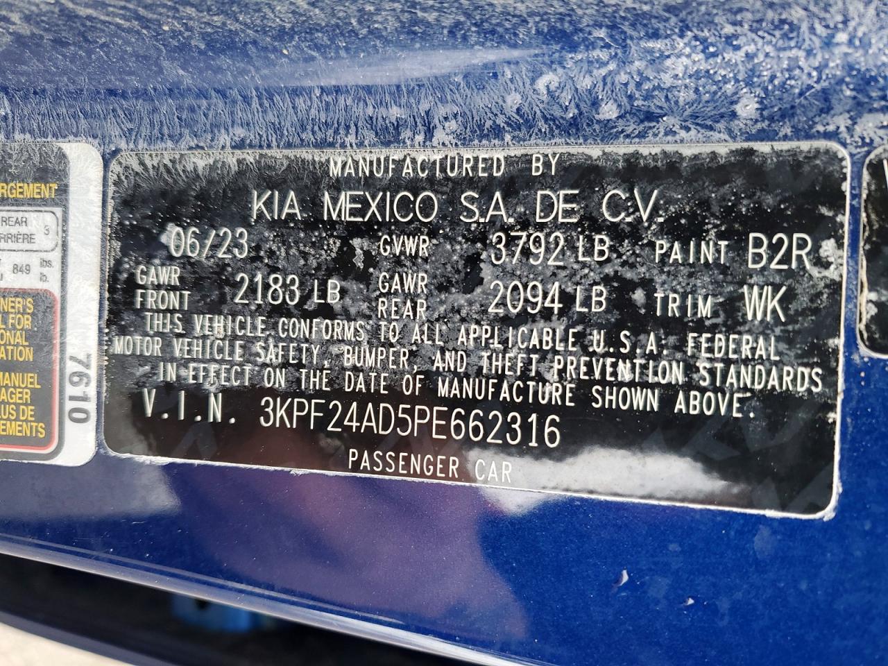 2023 KIA FORTE LXS photo 13